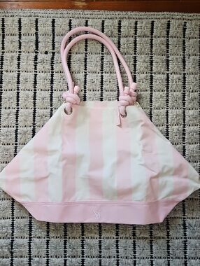 Victoria's Secret Heritage Stripe Rope Handle Tote Bag NEW SEALED MSRP $49.95